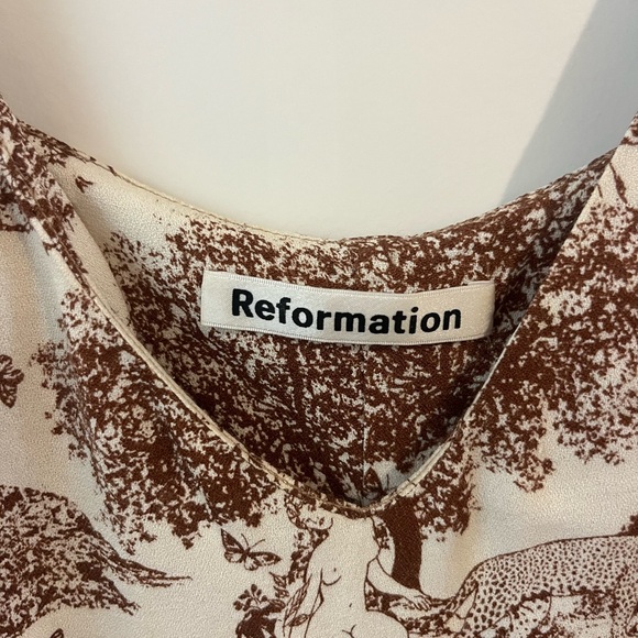 Brown and Cream Patterned Dress - Picture 3 of 5